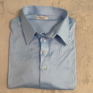 NWOT‎ Collars & Co Mens Dress Collar Polo Shirt 2XL Pale Blue Golf Athleisure